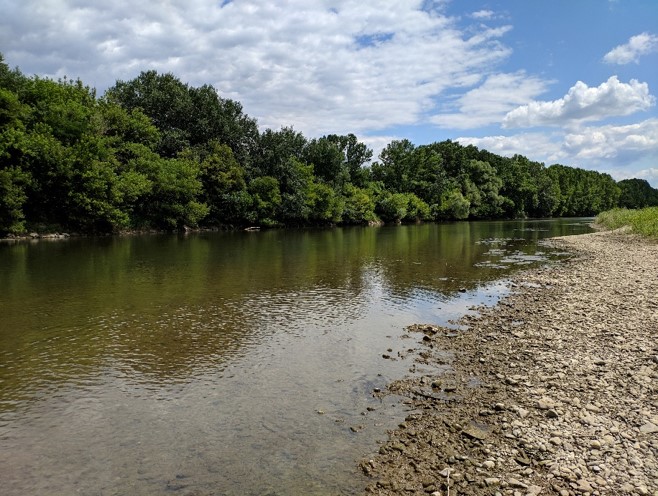 A Garam, a Duna egyik mellékfolyója Szlovákiában (Fotó: Water Research Institute, Bratislava)