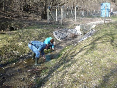 Terepi vizsgálat a Csurgó -kútnál