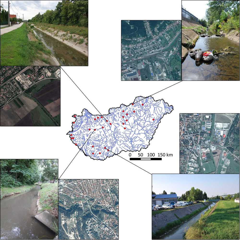 fotómontázs vízfolyásokról