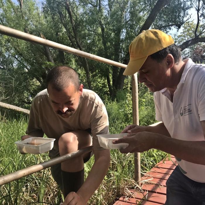 munka közben a kutatók